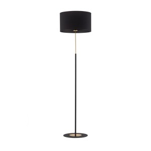Lampa podłogowa LORD TK Lighting 1xE27 15W, czarna tkanina.