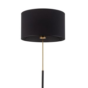 Lampa podłogowa LORD TK Lighting 1xE27 15W z czarnym abażurem.