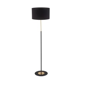 Lampa podłogowa LORD TK Lighting 1xE27 15W Tkanina Czarny