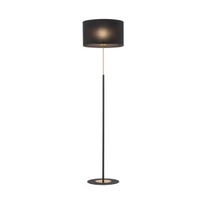 Lampa podłogowa LORD TK Lighting 1xE27 15W Tkanina Czarny