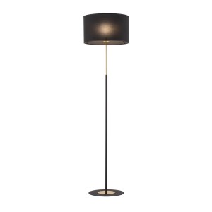 Lampa podłogowa LORD TK Lighting 1xE27 15W Tkanina Czarny.