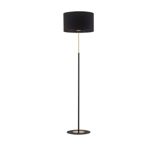 Lampa podłogowa LORD TK Lighting czarna tkanina 1xE27 15W.