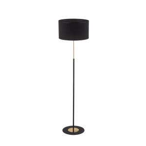 Lampa podłogowa LORD TK Lighting czarna tkanina 1xE27 15W.