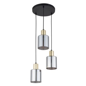 Lampa wisząca SIERRA TK Lighting 3xE27 15W Szkło Graphite.