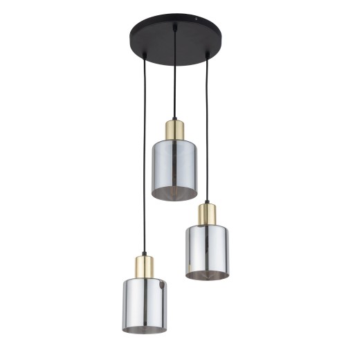 Lampa wisząca SIERRA 6663 TK Lighting 3xE27 15W Szkło Graphite