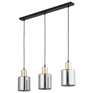 Lampa wisząca SIERRA TK Lighting 3xE27 15W Szkło Graphite.