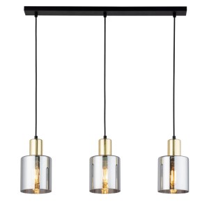 Lampa wisząca SIERRA TK Lighting 3xE27 15W Szkło Graphite.