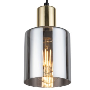 Lampa wisząca SIERRA TK Lighting 1xE27 15W szklana grafitowa