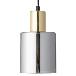 Kinkiet SIERRA TK Lighting 1xE27 15W Szkło Graphite złoty korpus.