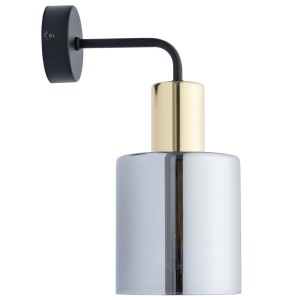 Kinkiet SIERRA TK Lighting 1xE27 15W Szkło Graphite na białym tle.