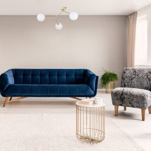 Lampa sufitowa FAIRY TK Lighting 3xG9 6W Szkło Biały w nowoczesnym salonie.