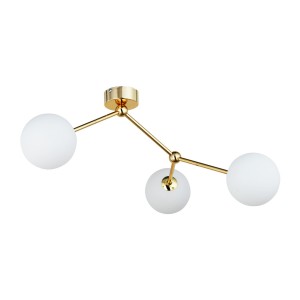 Lampa sufitowa FAIRY TK Lighting 3xG9 6W Szkło Biały z trzema kulistymi kloszami.