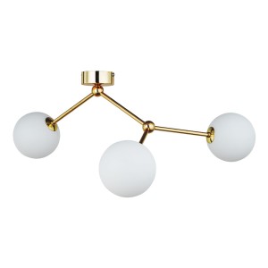 Lampa sufitowa FAIRY TK Lighting 3xG9 6W Szkło Biały elegancka złota.