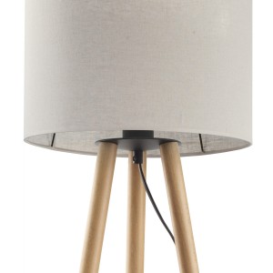Lampka nocna TOKYO TK Lighting 1xE27 15W Tkanina Len naturalny.