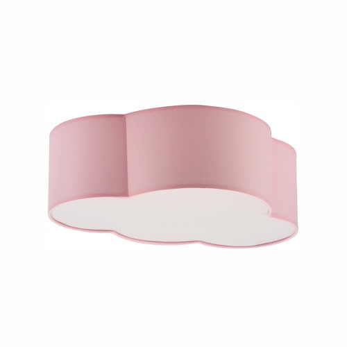 Lampa sufitowa CLOUD 6075 TK Lighting 2xE27 15W Tkanina + tworzywo Różowy + biała blenda