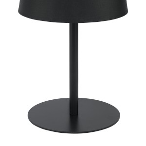 Czarna lampka nocna z tkaninowym abażurem MAJA TK Lighting 1xE27 15W.