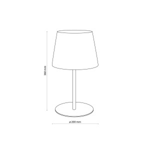 Lampka nocna MAJA TK Lighting czarna, tkaninowy abażur, wys. 360 mm, śr. 200 mm