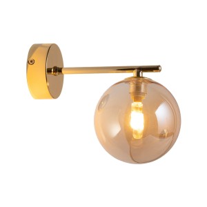 Kinkiet ESTERA TK Lighting 1xG9 6W Szkło Biały na tle białej ściany.