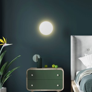 Lampa ścienna LUNA TK Lighting 2xG9 Metal Biały w nowoczesnym wnętrzu sypialni.