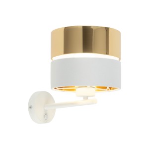 Kinkiet HILTON TK Lighting 1xE27 15W, biało-złoty zastosowanie.