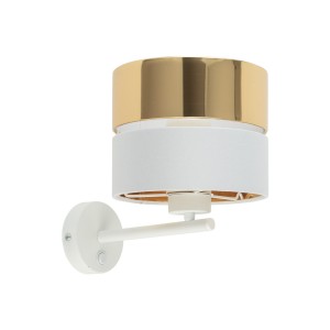 Kinkiet HILTON TK Lighting biało-złoty 1xE27 15W