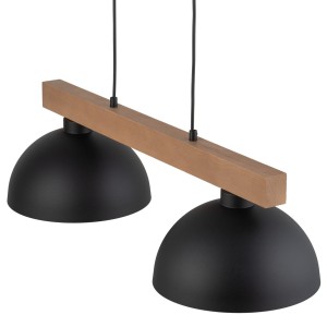 Lampa wisząca OSLO TK Lighting 2xE27 15W, metalowa, czarna.