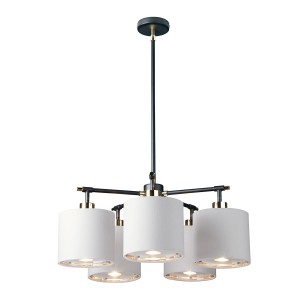 Lampa wisząca Żyrandol Balance BALANCE5-BKPN Elstead Lighting 5x40 W E27 Czarny/Polerowany nikiel