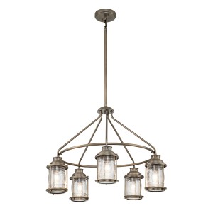 Latarnia wisząca Ashland Bay KL-ASHLANDBAY-5P-BU Elstead Lighting 5x60 W E27 Oksydowany brąz