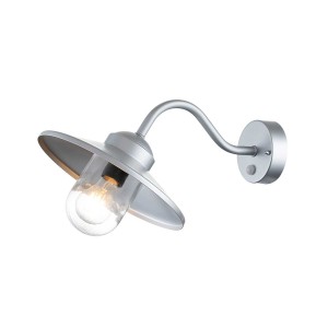 Latarnia naścienna z czujnikiem PIR Klampenborg KLAMPENBORG-PIR-SIL Elstead Lighting 1x60 W E27 Srebrne