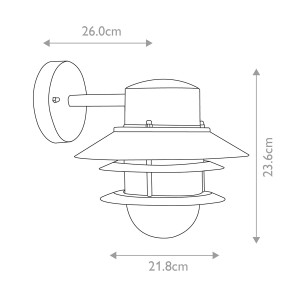 Latarnia naścienna Copenhagen Elstead Lighting 1x60 W E27 Szczotkowana stal nierdzewna.