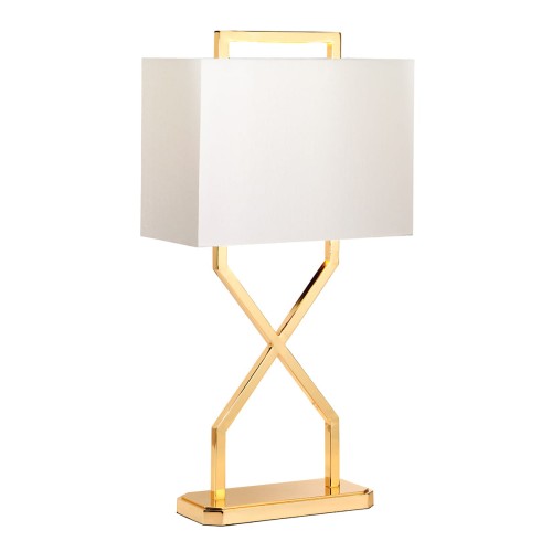Lampa stołowa Cross CROSS-TL-IVORY Elstead Lighting 1x60 W E27 Polerowane złoto