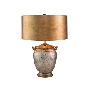 Lampa stołowa Jackson FB-JACKSON-TL Elstead Lighting 1x60 W E27 Antyczne srebro/Płatki złota