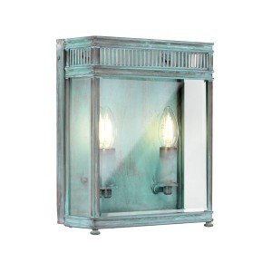 Średnia latarnia naścienna Holborn HL7-M-VDG Elstead Lighting 2x40 W E14 Grynszpan