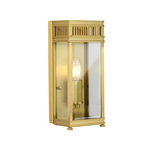Mała latarnia naścienna Holborn HL7-S-BB Elstead Lighting 1x40 W E14 Szczotkowany mosiądz