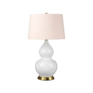 Lampa stołowa Isla ISLA-AB-TL-PINK Elstead Lighting 1x60 W E27 Biały/Postarzany mosiądz