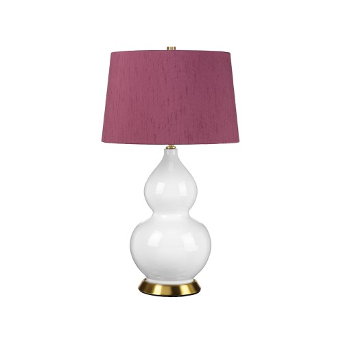 Lampa stołowa Isla ISLA-AB-TL-PURPLE Elstead Lighting 1x60 W E27 Biały/Postarzany mosiądz