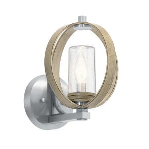 Latarnia naścienna Grand Bank KL-GRAND-BANK1-DAG Elstead Lighting 1x40 W E14 Postarzana antyczna szarość/Szczotkowane aluminium