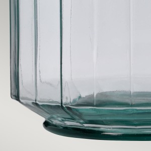 Lampa stołowa Luga Elstead Lighting polerowany nikiel przezroczyste szkło jasne drewno.