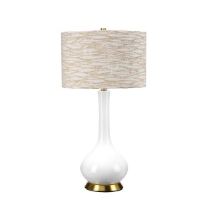 Lampa stołowa Milo MILO-AB-TL-LANT Elstead Lighting 1x60 W E27 Biały/Postarzany mosiądz