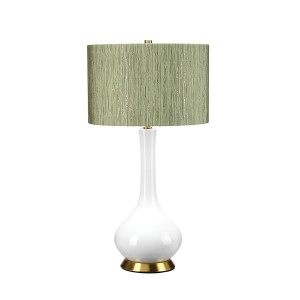 Lampa stołowa Milo MILO-AB-TL-RTH Elstead Lighting 1x60 W E27 Biały/Postarzany mosiądz