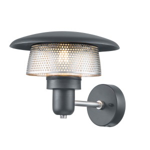 Latarnia naścienna Saturne Elstead Lighting 1x40 W E27 Szare