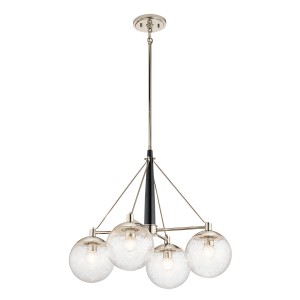 Lampa wisząca Żyrandol Marilyn QN-MARILYN4 Quintiesse 4x60 W E27 Polerowany nikiel