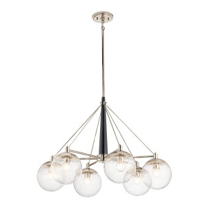 Lampa wisząca Żyrandol Marilyn QN-MARILYN6 Quintiesse 6x60 W E27 Polerowany nikiel