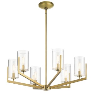 Lampa wisząca Żyrandol Nye QN-NYE6-BNB Quintiesse 6x40 W E14 Szczotkowany naturalny mosiądz