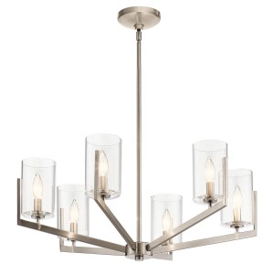 Lampa wisząca Żyrandol Nye QN-NYE6-CLP Quintiesse 6x40 W E14 Klasyczny pewter