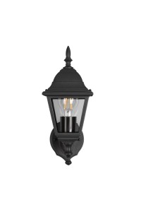 Lampa zewnętrzna Livenza Trio 1xE27 60W Czarny Mat Aluminium, klasyczny kinkiet.
