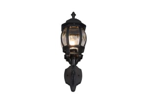 Lampa zewnętrzna Elvo Trio 1xE27 60W Czarny mat Aluminium na ścianie.