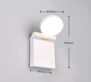 Lampa zewnętrzna Adour Trio LED biały mat aluminiowa.