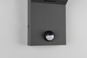 Lampa zewnętrzna Adour Trio 1xLED zintegrowany 10W Antracyt Aluminium z czujnikiem ruchu.