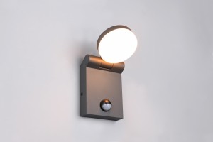 Lampa zewnętrzna Adour Trio 1xLED zintegrowany 10W Antracyt Aluminium na ścianie.